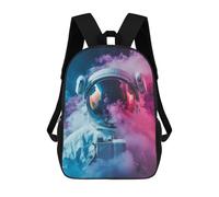 sinyumoney 3D Printed 17inch Cosmic Astronaut Portrait Children's School Bags Rucksacks High Capacity Travel Kids School Bag Fashion Book Bags Boy Girl Back Pack