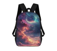 sinyumoney 3D Printed 17inch Cosmic Sky Dream Children's School Bags Rucksacks High Capacity Travel Kids School Bag Fashion Book Bags Boy Girl Back Pack