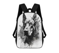 sinyumoney 3D Printed 17inch Doberman Pinscher Portrait Children's School Bags Rucksacks High Capacity Travel Kids School Bag Fashion Book Bags Boy Girl Back Pack