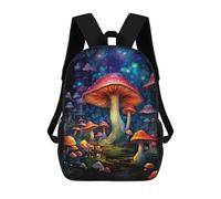 sinyumoney 3D Printed 17inch Enchanted Mushroom Forest Children's School Bags Rucksacks High Capacity Travel Kids School Bag Fashion Book Bags Boy Girl Back Pack