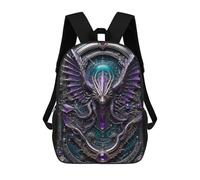 sinyumoney 3D Printed 17inch Eternal Dragon Wings Children's School Bags Rucksacks High Capacity Travel Kids School Bag Fashion Book Bags Boy Girl Back Pack