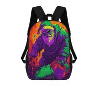 sinyumoney 3D Printed 17inch Evil Santa Claus Children's School Bags Rucksacks High Capacity Travel Kids School Bag Fashion Book Bags Boy Girl Back Pack