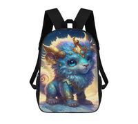 sinyumoney 3D Printed 17inch Fantasy Magical Lion Cub Art Print Children's School Bags Rucksacks High Capacity Travel Kids School Bag Fashion Book Bags Boy Girl Back Pack
