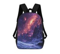 sinyumoney 3D Printed 17inch Galactic Mountain Range -3 Children's School Bags Rucksacks High Capacity Travel Kids School Bag Fashion Book Bags Boy Girl Back Pack