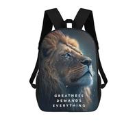 sinyumoney 3D Printed 17inch Greatness Motivation Children's School Bags Rucksacks High Capacity Travel Kids School Bag Fashion Book Bags Boy Girl Back Pack