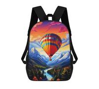 sinyumoney 3D Printed 17inch Hot Air Balloon Adventure Children's School Bags Rucksacks High Capacity Travel Kids School Bag Fashion Book Bags Boy Girl Back Pack