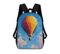 sinyumoney 3D Printed 17inch Hot Air Balloon Painting Children's School Bags Rucksacks High Capacity Travel Kids School Bag Fashion Book Bags Boy Girl Back Pack