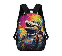 sinyumoney 3D Printed 17inch Kids Backpacks Colorful Dinosaur Astronaut Art Print -2 Children School Bag Travel Rucksacks Fashion Book Bags Large Capacity Backpack