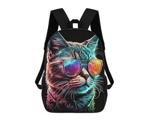 sinyumoney 3D Printed 17inch Kids Backpacks CoolCatNumeroUno Children School Bag Travel Rucksacks Fashion Book Bags Large Capacity Backpack