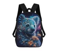 sinyumoney 3D Printed 17inch Kids Backpacks Cosmic Koala with Flowers-4 Children School Bag Travel Rucksacks Fashion Book Bags Large Capacity Backpack