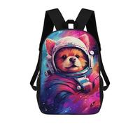 sinyumoney 3D Printed 17inch Kids Backpacks Cosmic Red Panda Explorer-2 Children School Bag Travel Rucksacks Fashion Book Bags Large Capacity Backpack