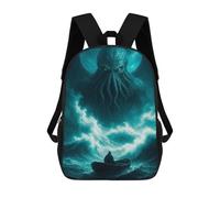 sinyumoney 3D Printed 17inch Kids Backpacks Cthulhu Rising Children School Bag Travel Rucksacks Fashion Book Bags Large Capacity Backpack