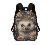 sinyumoney 3D Printed 17inch Kids Backpacks Cute Whimsical Hedgehog Children School Bag Travel Rucksacks Fashion Book Bags Large Capacity Backpack