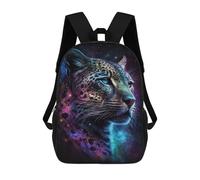 sinyumoney 3D Printed 17inch Kids Backpacks Galactic Leopard Portrait-11 Children School Bag Travel Rucksacks Fashion Book Bags Large Capacity Backpack