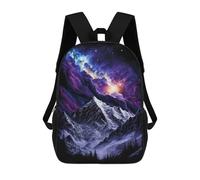 sinyumoney 3D Printed 17inch Kids Backpacks Galactic Mountain Landscape -4 Children School Bag Travel Rucksacks Fashion Book Bags Large Capacity Backpack