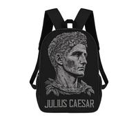 sinyumoney 3D Printed 17inch Kids Backpacks Julius Caesar Children School Bag Travel Rucksacks Fashion Book Bags Large Capacity Backpack