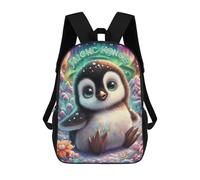 sinyumoney 3D Printed 17inch Kids Backpacks Magical Penguin Fantasy Artwork Children School Bag Travel Rucksacks Fashion Book Bags Large Capacity Backpack