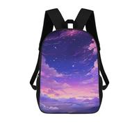 sinyumoney 3D Printed 17inch Kids Backpacks Magical Twilight Sky Children School Bag Travel Rucksacks Fashion Book Bags Large Capacity Backpack
