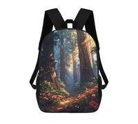 sinyumoney 3D Printed 17inch Kids Backpacks Mistery Trail Children School Bag Travel Rucksacks Fashion Book Bags Large Capacity Backpack