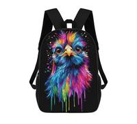 sinyumoney 3D Printed 17inch Kids Backpacks Pop Art Rainbow Silkie Chi Children School Bag Travel Rucksacks Fashion Book Bags Large Capacity Backpack