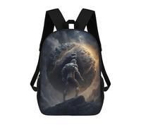 sinyumoney 3D Printed 17inch Kids Backpacks Sisyphus Endless Work Children School Bag Travel Rucksacks Fashion Book Bags Large Capacity Backpack