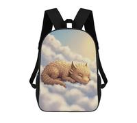 sinyumoney 3D Printed 17inch Kids Backpacks Sleeping Dragon Cub on Clouds Children School Bag Travel Rucksacks Fashion Book Bags Large Capacity Backpack