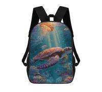 sinyumoney 3D Printed 17inch Ocean Life Adventure Children's School Bags Rucksacks High Capacity Travel Kids School Bag Fashion Book Bags Boy Girl Back Pack