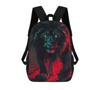 sinyumoney 3D Printed 17inch Outdoor Casual Daypack Cute Travel Kids School Backpack Black Lion King Art Print -1 Fashion Casual Children Bags for Boys Elementary School