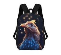 sinyumoney 3D Printed 17inch Outdoor Casual Daypack Cute Travel Kids School Backpack Chicken Animals Fashion Casual Children Bags for Boys Elementary School