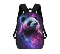 sinyumoney 3D Printed 17inch Outdoor Casual Daypack Cute Travel Kids School Backpack Cosmic Panda Art Print-14 Fashion Casual Children Bags for Boys Elementary School