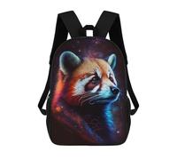 sinyumoney 3D Printed 17inch Outdoor Casual Daypack Cute Travel Kids School Backpack Cosmic Red Panda Profile Fashion Casual Children Bags for Boys Elementary School