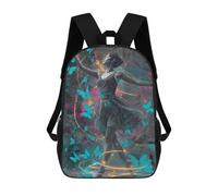 sinyumoney 3D Printed 17inch Outdoor Casual Daypack Cute Travel Kids School Backpack Dancing with Butterflies Art Print Fashion Casual Children Bags for Boys Elementary School