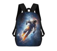 sinyumoney 3D Printed 17inch Outdoor Casual Daypack Cute Travel Kids School Backpack Drifting In Outer Space Fashion Casual Children Bags for Boys Elementary School