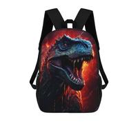 sinyumoney 3D Printed 17inch Outdoor Casual Daypack Cute Travel Kids School Backpack Epic Dinosaur T Rex Fashion Casual Children Bags for Boys Elementary School