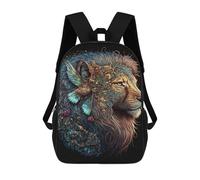 sinyumoney 3D Printed 17inch Outdoor Casual Daypack Cute Travel Kids School Backpack Fantasy Lion Art Print-6 Fashion Casual Children Bags for Boys Elementary School