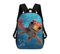 sinyumoney 3D Printed 17inch Outdoor Casual Daypack Cute Travel Kids School Backpack Finding Nemo Cute Sea Turtle Fashion Casual Children Bags for Boys Elementary School
