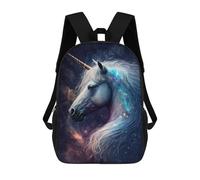 sinyumoney 3D Printed 17inch Outdoor Casual Daypack Cute Travel Kids School Backpack Galactic Unicorn Fantasy Art -4 Fashion Casual Children Bags for Boys Elementary School