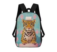 sinyumoney 3D Printed 17inch Outdoor Casual Daypack Cute Travel Kids School Backpack Jaguar with Toilet Paper Fashion Casual Children Bags for Boys Elementary School