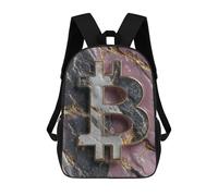 sinyumoney 3D Printed 17inch Outdoor Casual Daypack Cute Travel Kids School Backpack Luxury Marble Texture Background Fashion Casual Children Bags for Boys Elementary School