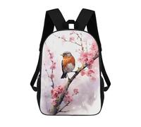 sinyumoney 3D Printed 17inch Outdoor Casual Daypack Cute Travel Kids School Backpack Robin Hood Birds Fashion Casual Children Bags for Boys Elementary School