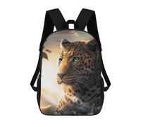 sinyumoney 3D Printed 17inch Outdoor Casual Daypack Cute Travel Kids School Backpack The Leopard And Wasp Fashion Casual Children Bags for Boys Elementary School