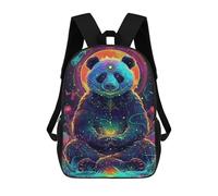 sinyumoney 3D Printed 17inch Panda Art Print-1 Children's School Bags Rucksacks High Capacity Travel Kids School Bag Fashion Book Bags Boy Girl Back Pack