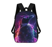 sinyumoney 3D Printed 17inch Penguin Space Animal Children's School Bags Rucksacks High Capacity Travel Kids School Bag Fashion Book Bags Boy Girl Back Pack