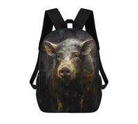 sinyumoney 3D Printed 17inch Pig Enchanted Universe Children's School Bags Rucksacks High Capacity Travel Kids School Bag Fashion Book Bags Boy Girl Back Pack