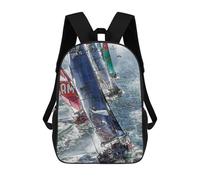 sinyumoney 3D Printed 17inch Sails Of The Pacific Children's School Bags Rucksacks High Capacity Travel Kids School Bag Fashion Book Bags Boy Girl Back Pack