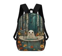 sinyumoney 3D Printed 17inch Scary Bohoo Ghost Bathtube Children's School Bags Rucksacks High Capacity Travel Kids School Bag Fashion Book Bags Boy Girl Back Pack