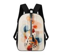 sinyumoney 3D Printed 17inch School Backpack Children's Backpack Abstract Violin Book Bags High Capacity Travel School Bags for Kids/Students/Adults