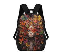 sinyumoney 3D Printed 17inch School Backpack Children's Backpack Butterflies 2 Book Bags High Capacity Travel School Bags for Kids/Students/Adults