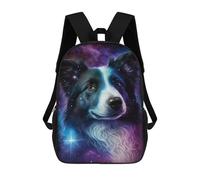 sinyumoney 3D Printed 17inch School Backpack Children's Backpack Cosmic Canine Canvas Print-4 Book Bags High Capacity Travel School Bags for Kids/Students/Adults