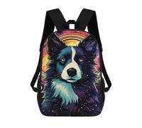 sinyumoney 3D Printed 17inch School Backpack Children's Backpack Cosmic Canine Majesty Book Bags High Capacity Travel School Bags for Kids/Students/Adults